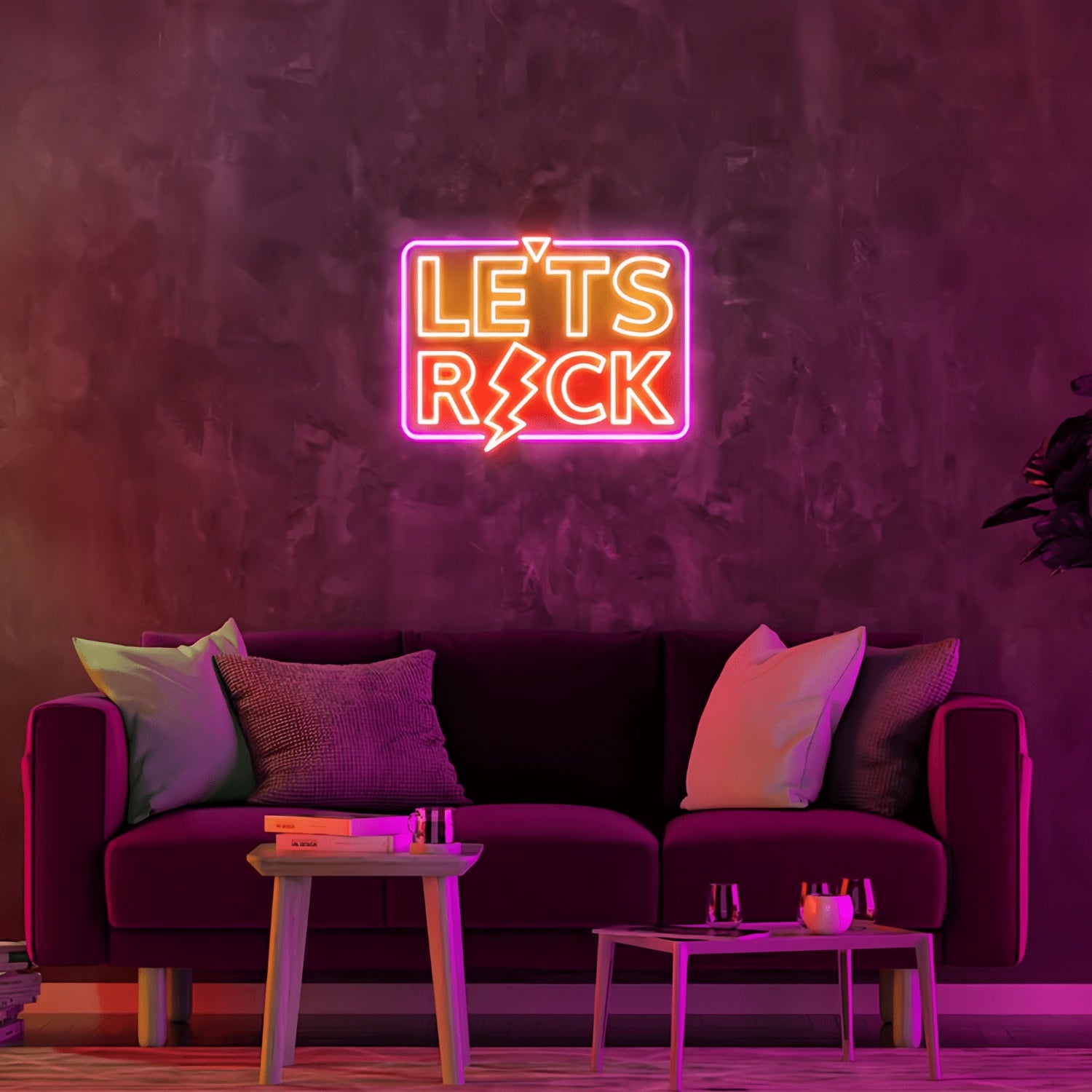 Lets Rock Music Neon Art Amplify Your Musical Vibes | Shineneon