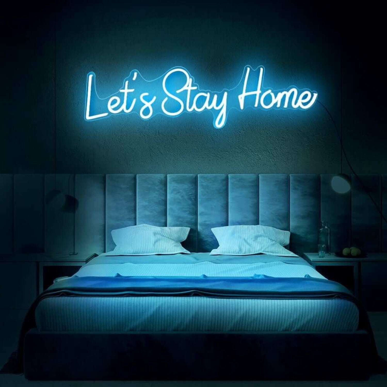 Lets Stay Home Led Neon Sign For Home Decor - Shineneon