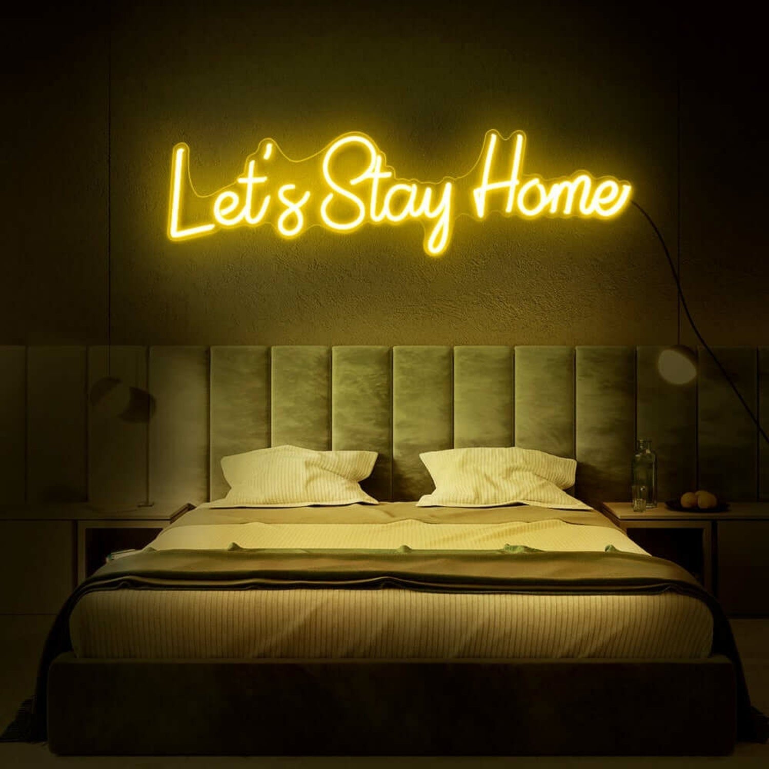 Lets Stay Home Led Neon Sign For Home Decor - Shineneon