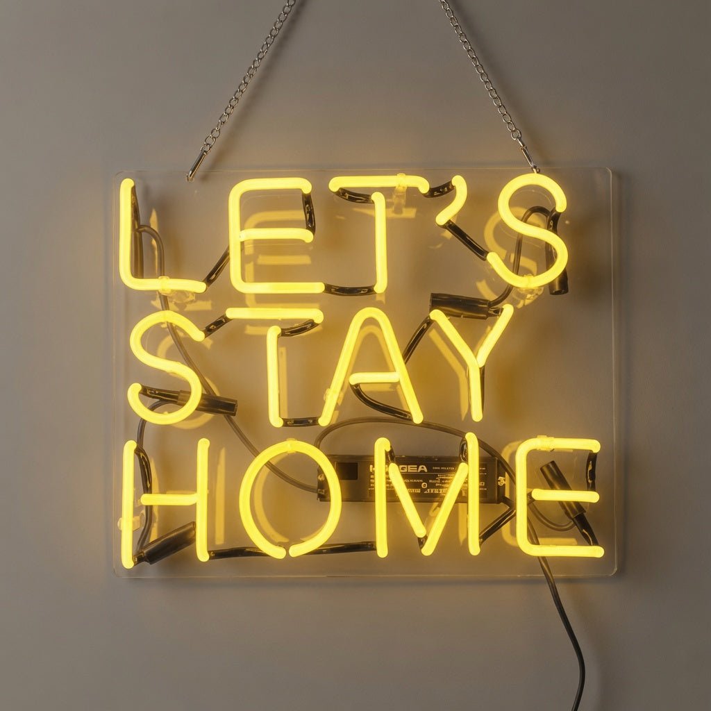 Let's Stay Home LED Neon Sign Home Decor Wall Neon Sign - Shineneon