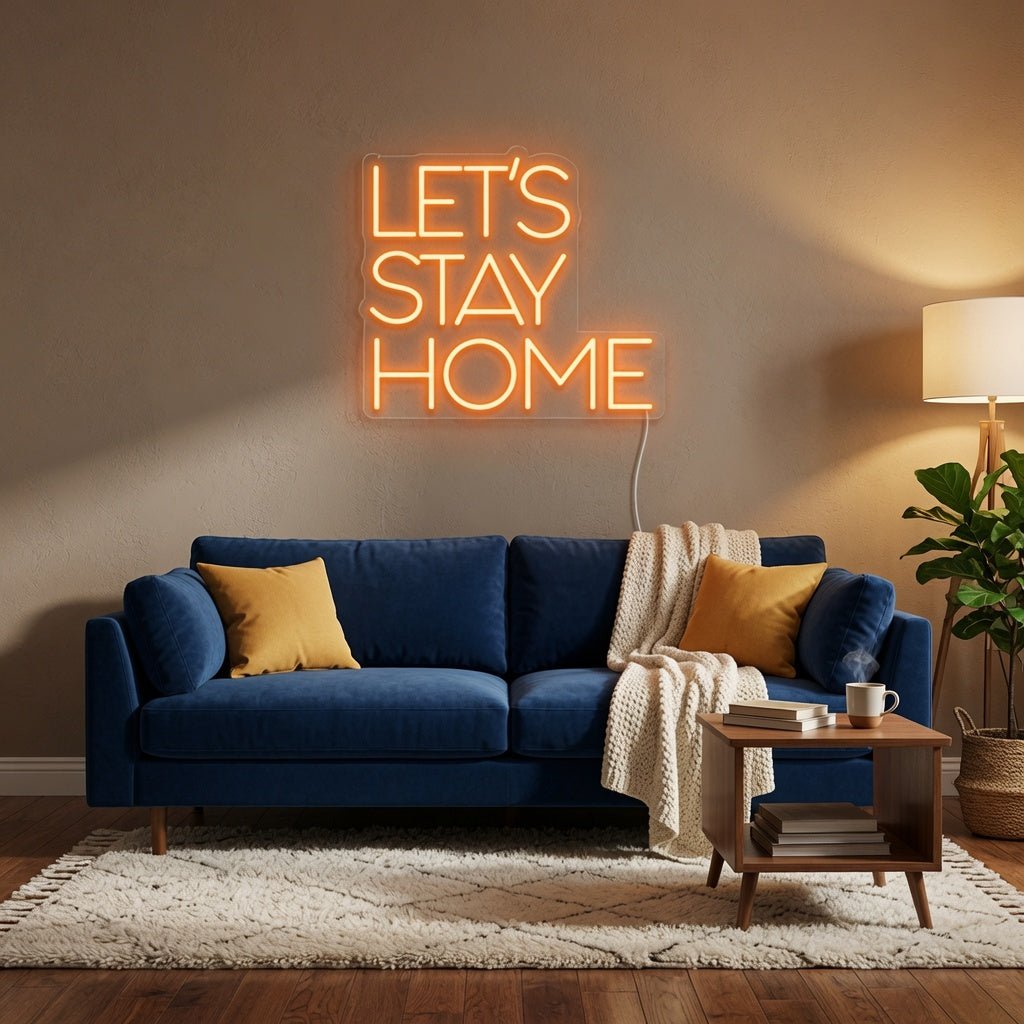 Let's Stay Home LED Neon Sign Wall Neon Sign - Shineneon