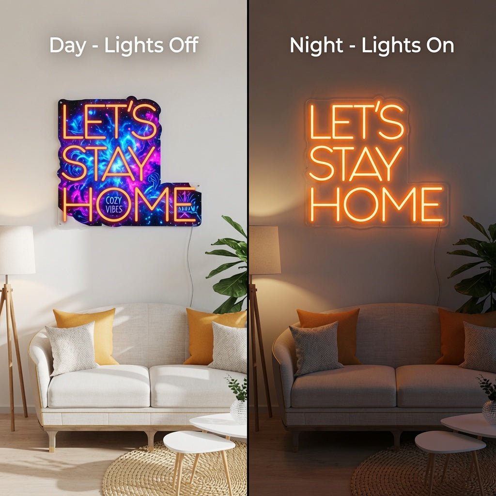 Let's Stay Home LED Neon Sign Wall Neon Sign - Shineneon
