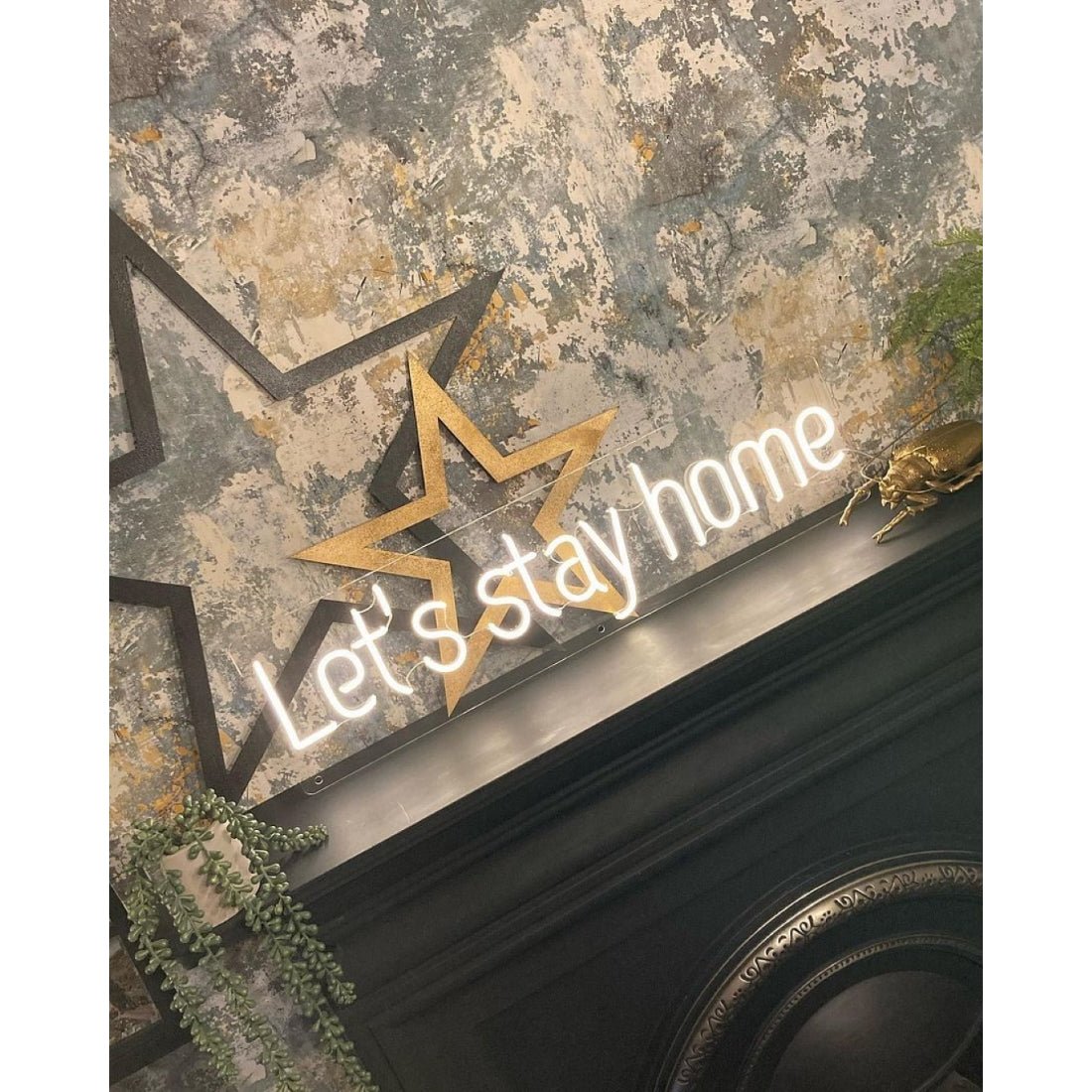 Lets Stay Home Neon Sign Led Sign Business Neon Sign - Shineneon