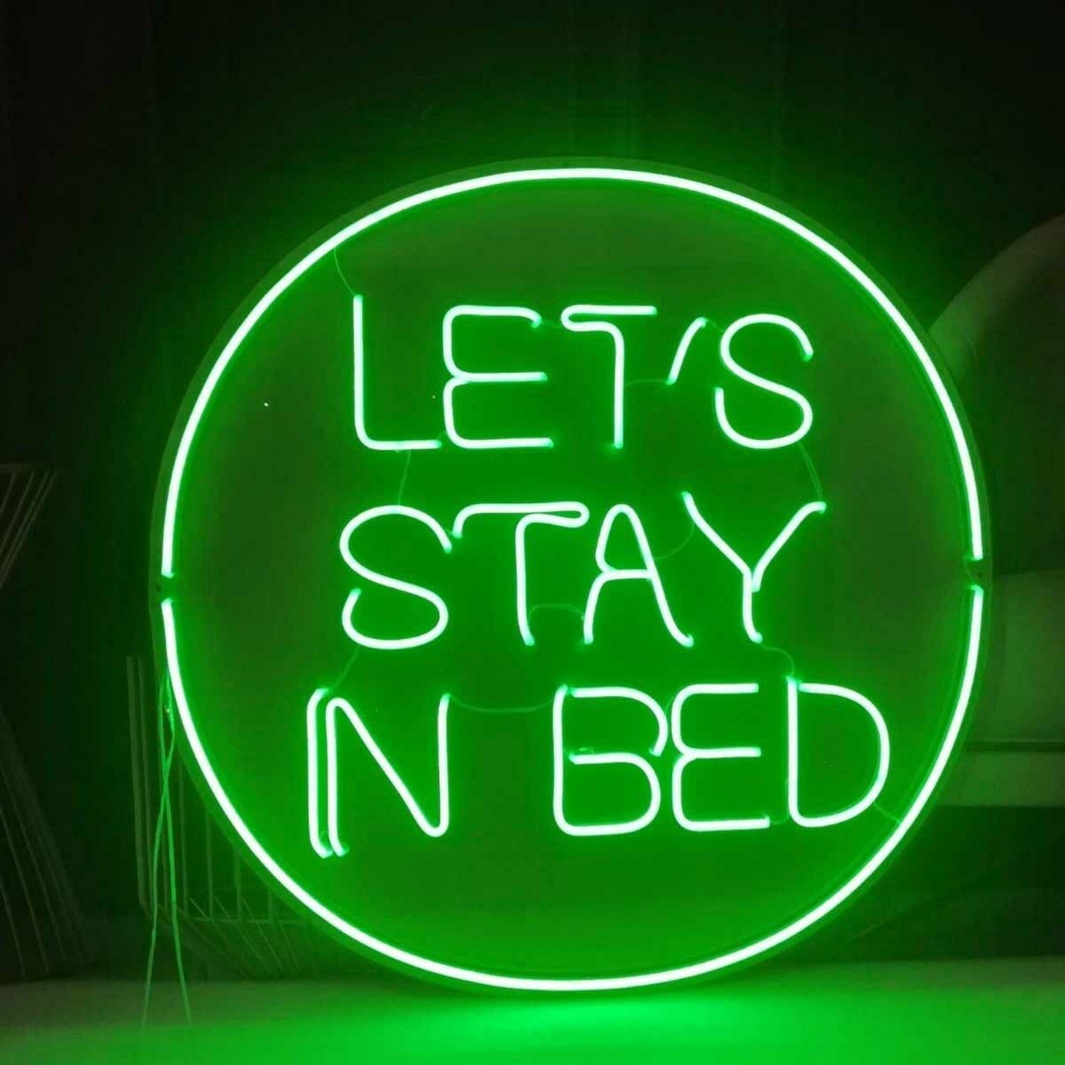 Lets Stay In Bed Cozy Neon Invitation Frelaxation | Shineneon