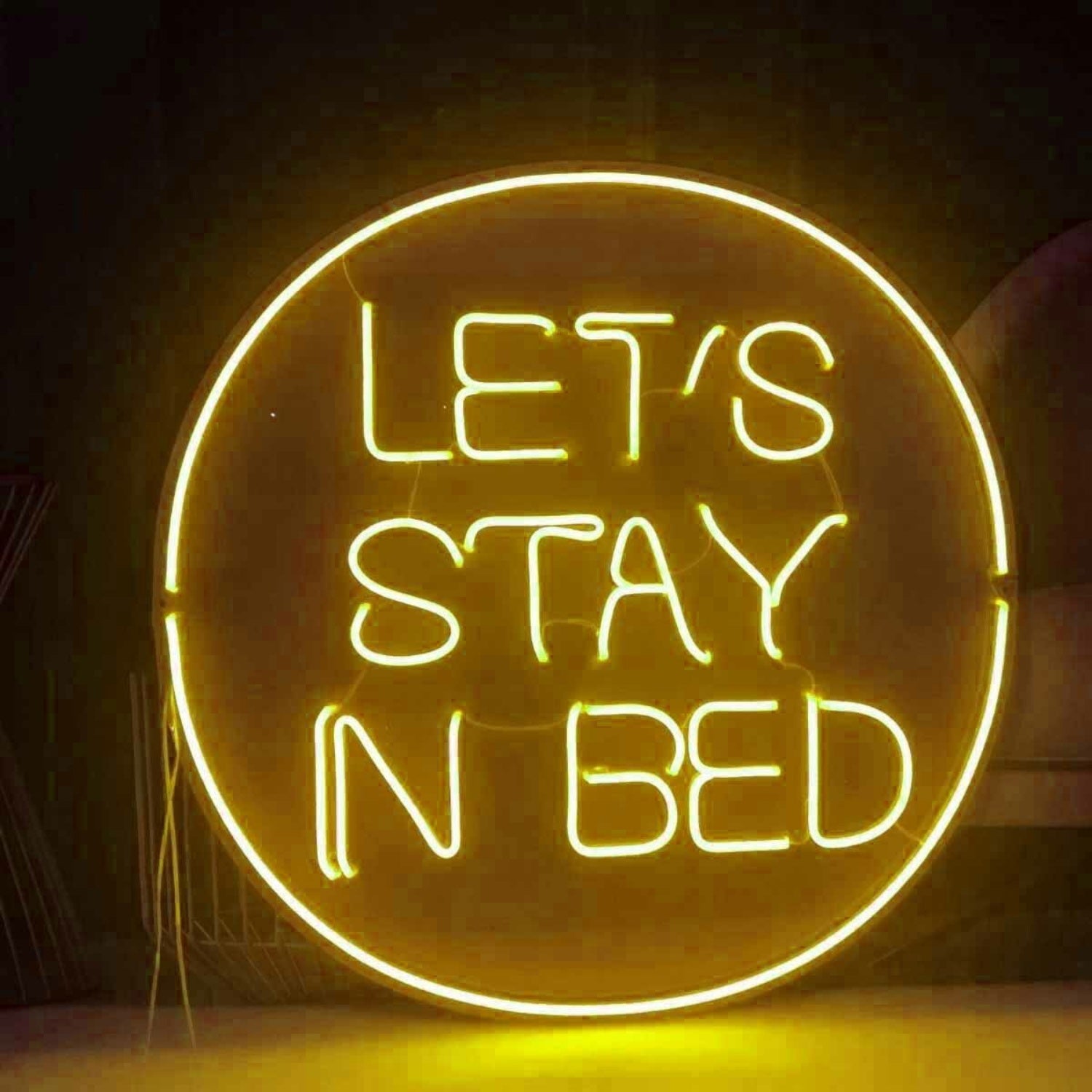 Lets Stay In Bed Cozy Neon Invitation Frelaxation | Shineneon