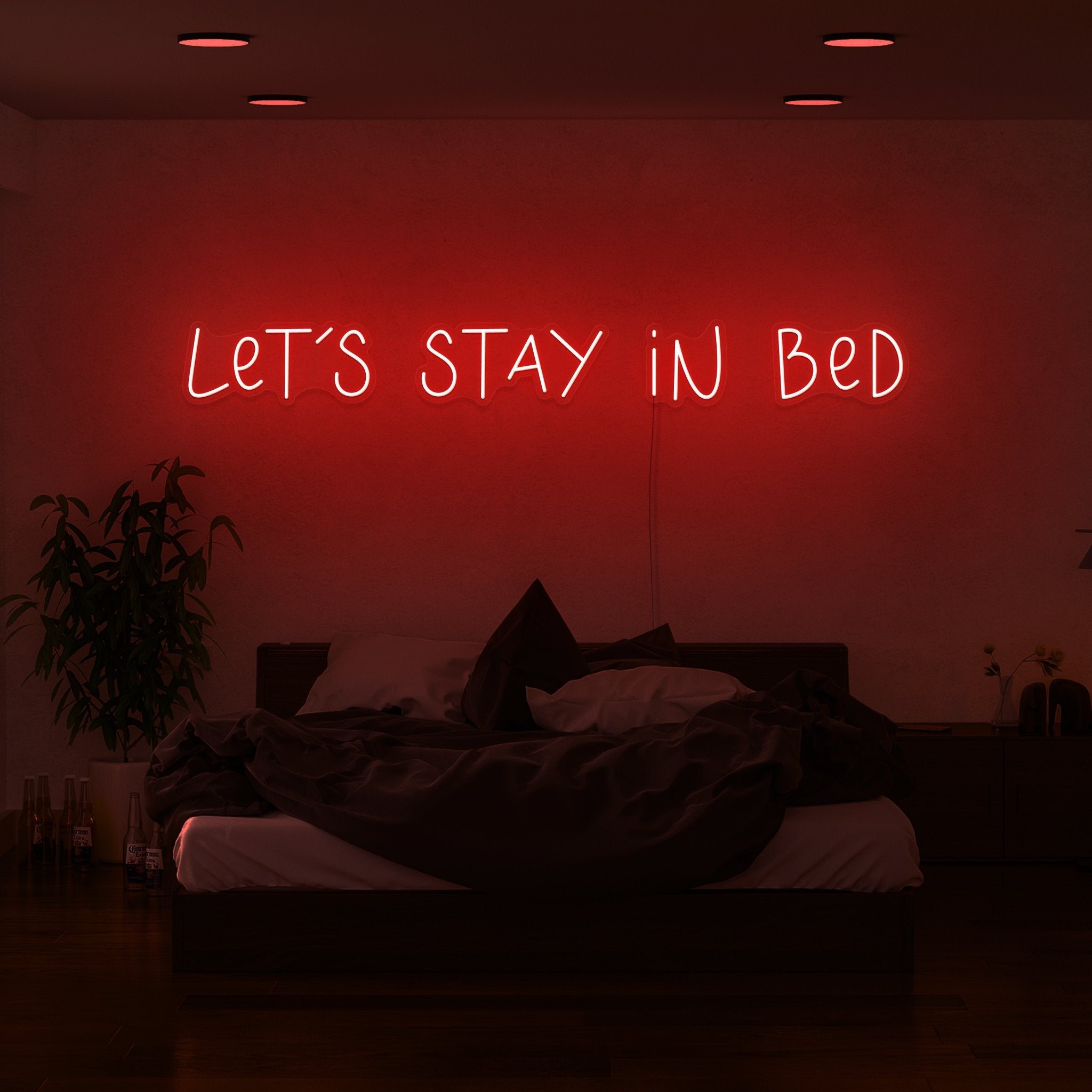 Lets Stay In Bed Led Neon Sign | Shineneon