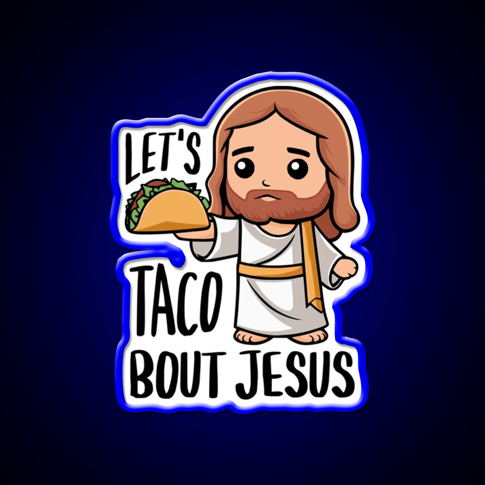 Lets Taco Bout Cute Taco Pun Taco Led Neon Sign Rgb Color - Shineneon