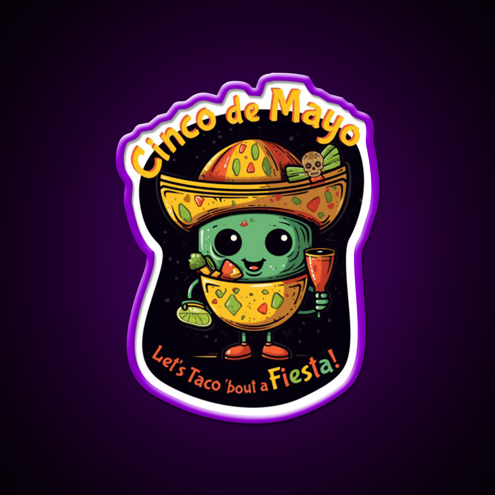 Lets Taco Bout Fiesta Taco Led Neon Sign Rgb Color - Shineneon