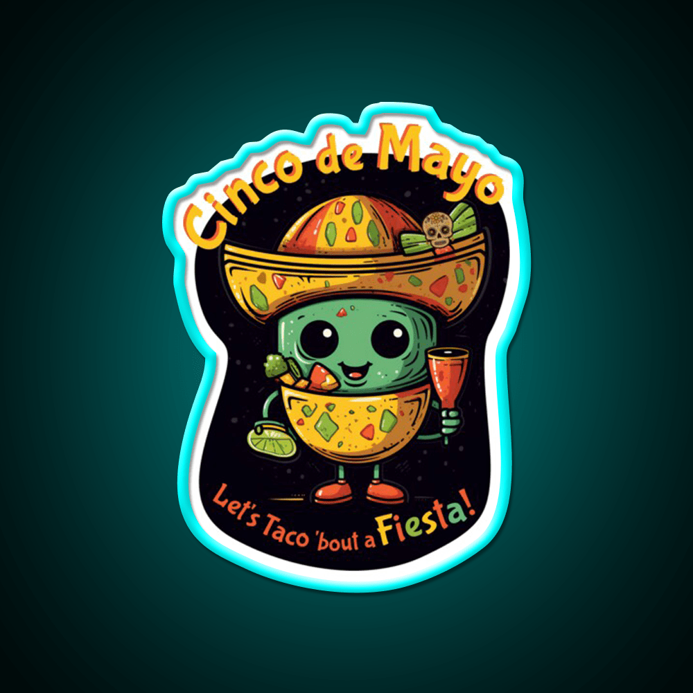 Lets Taco Bout Fiesta Taco Led Neon Sign Rgb Color - Shineneon