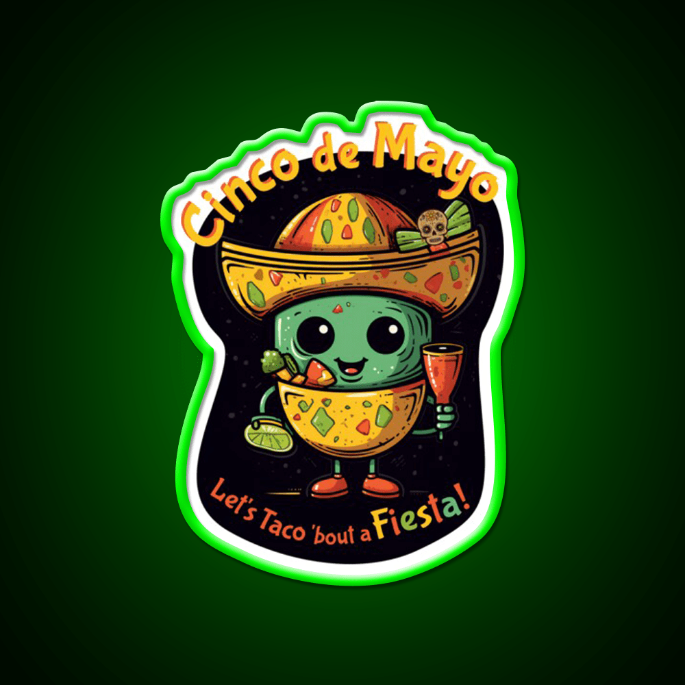 Lets Taco Bout Fiesta Taco Led Neon Sign Rgb Color - Shineneon