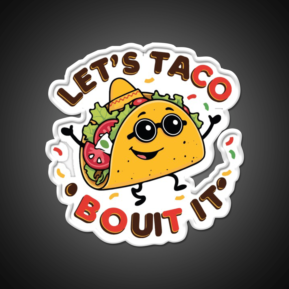 Lets Taco Bout It Taco Led Neon Sign Kitchen Sign For Food Truck Rgb Color - Shineneon