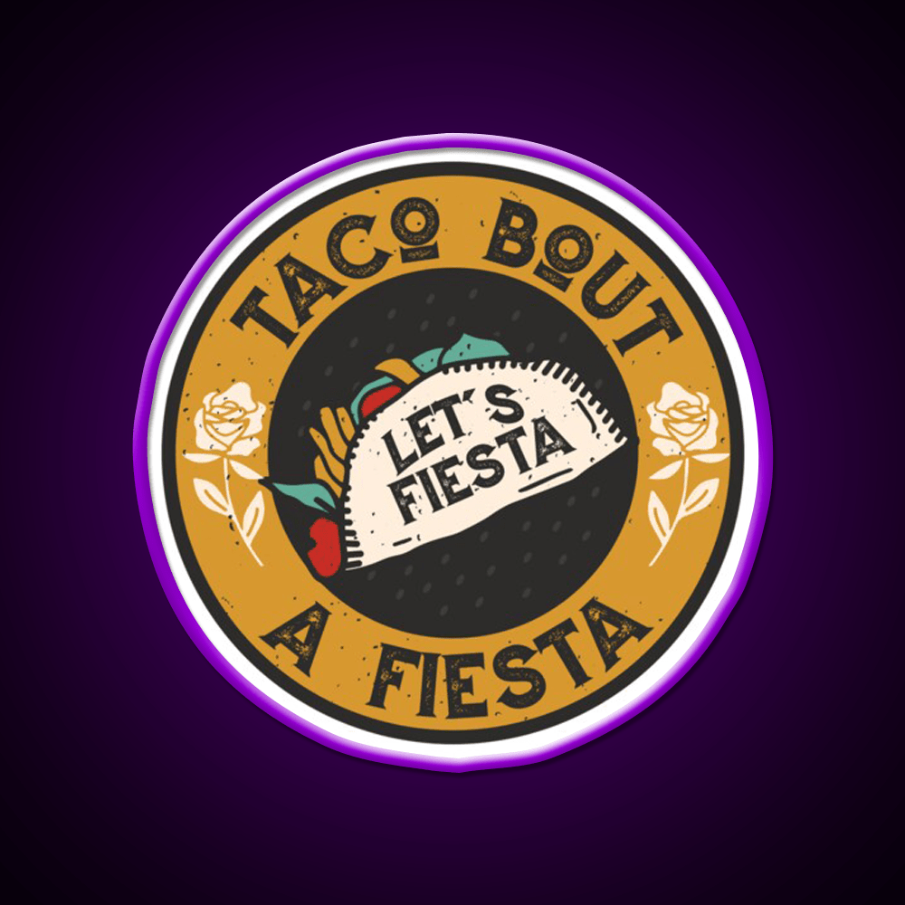 Lets Taco Bout It Taco Led Neon Sign Wall Sign Kitchen Sign Rgb Color - Shineneon