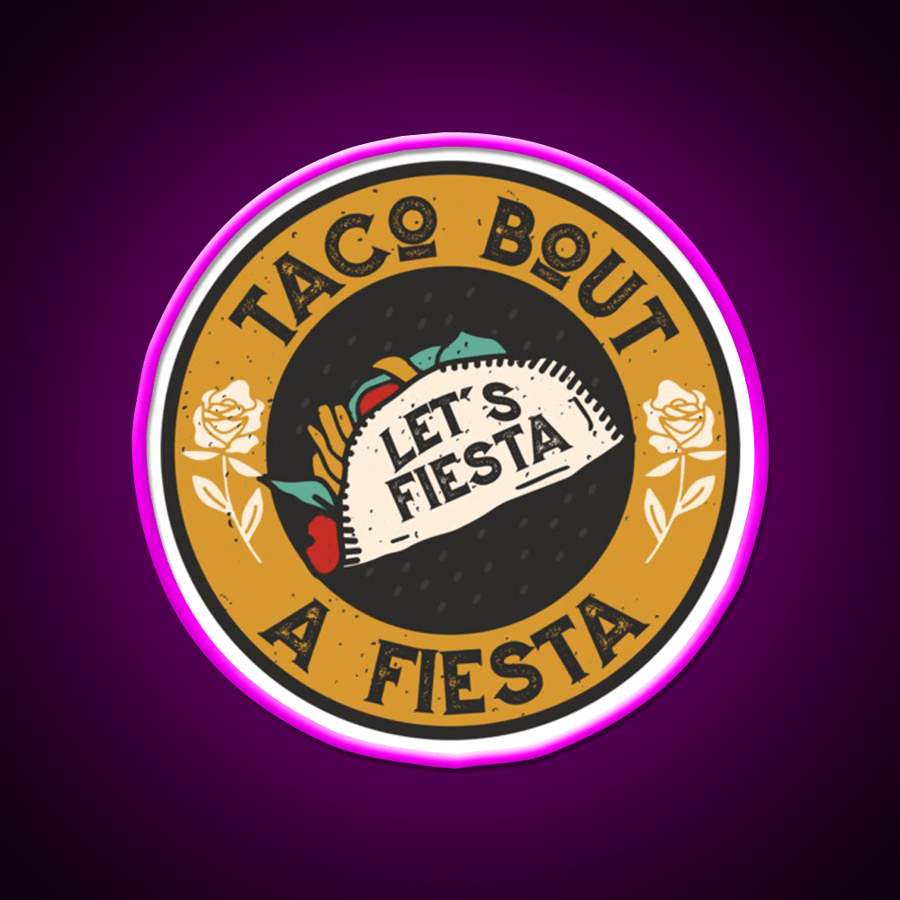 Lets Taco Bout It Taco Led Neon Sign Wall Sign Kitchen Sign Rgb Color - Shineneon