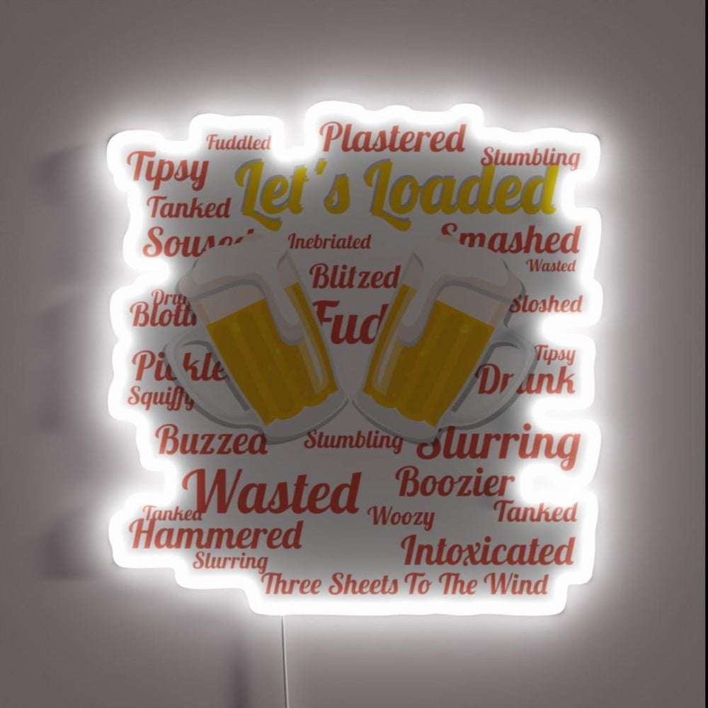 Letsloaded Beer Party Rgb Led Neon Sign - Custom LED neon sign front view