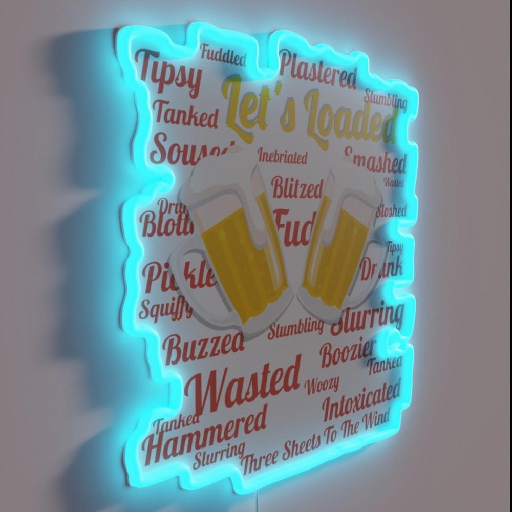 Letsloaded Beer Party Rgb Led Neon Sign - LED neon sign close-up detail