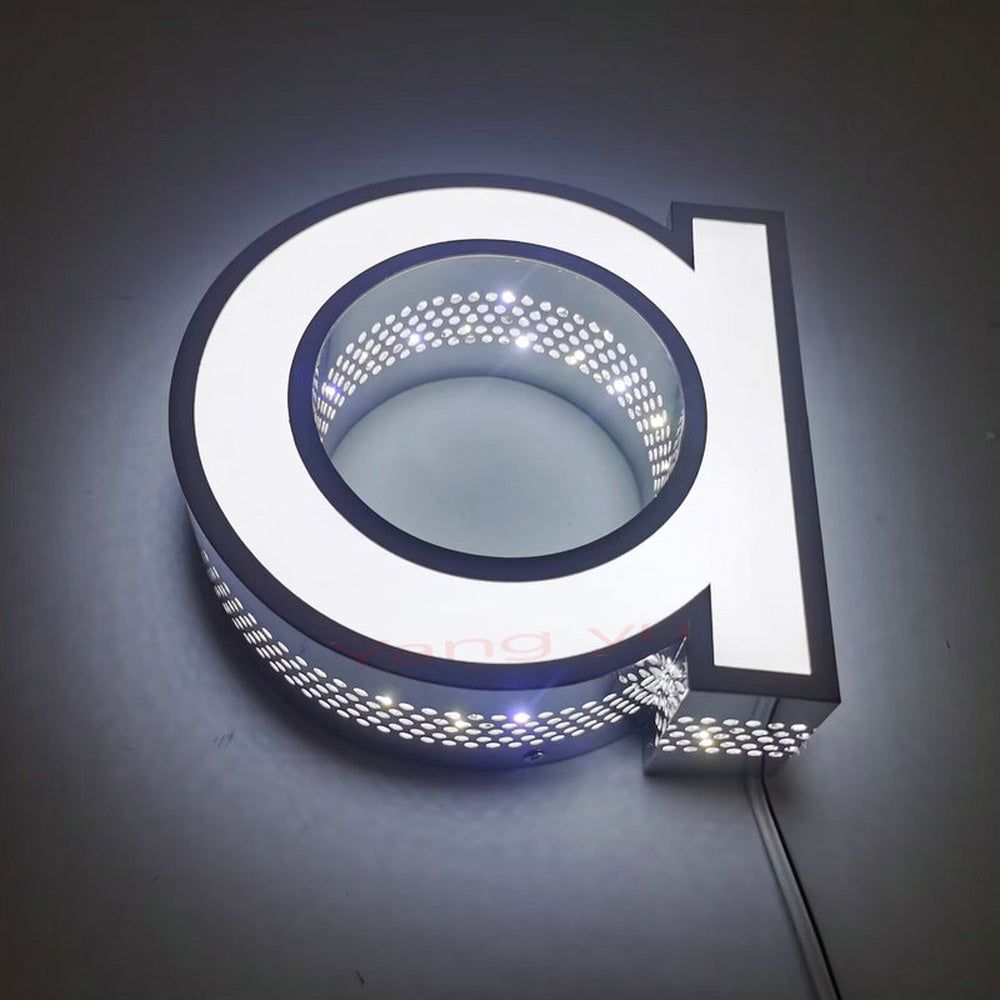 Letter A 3D Frontlit And Backlit Channel Letter Led Light Sign