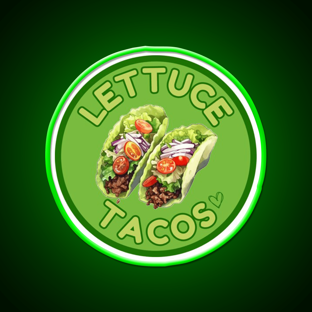 Lettuce Taco Led Neon Sign Mexican Food Sign Rgb Color - Shineneon