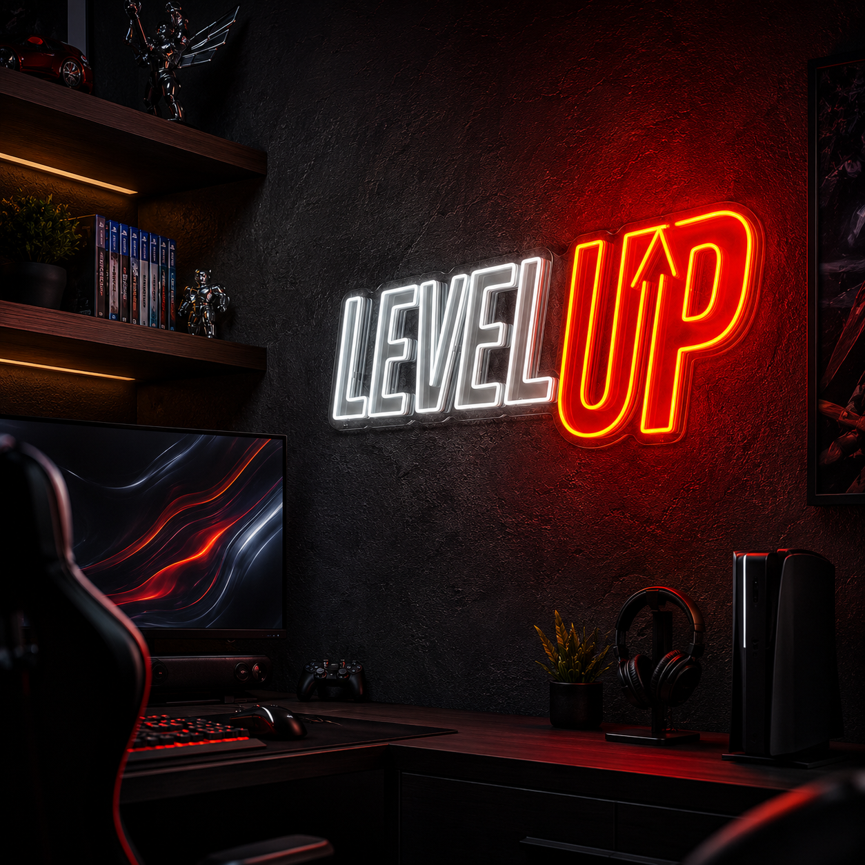 Level Up LED Neon Sign Wall Neon Sign - 02 High-Converting Product Image