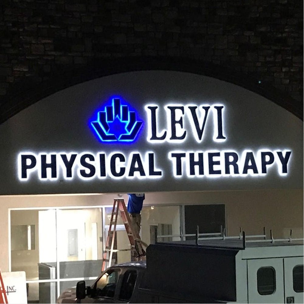 Levi Physical Therapy With Logo 3D Backlit Channel Letters Led Light Sign - Shineneon