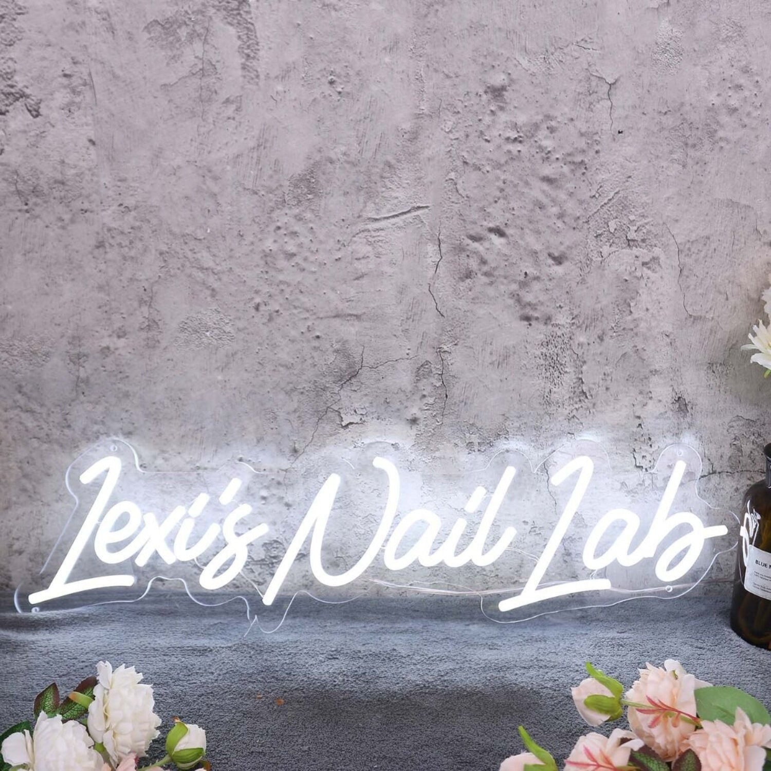 Lexis Nail Lab White Led Neon Sign - Shineneon