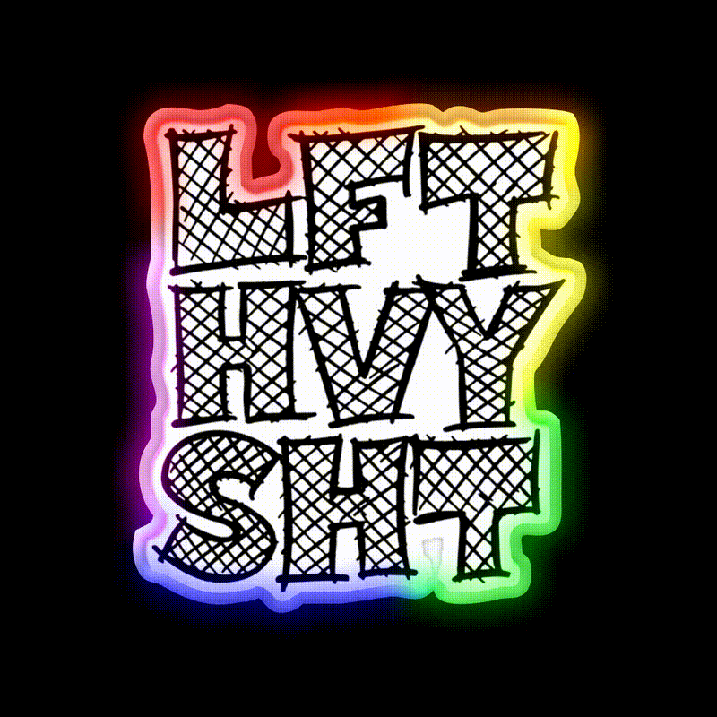 Lft Hvy Sht Gym Fitness Led Neon Sign Rgb Color