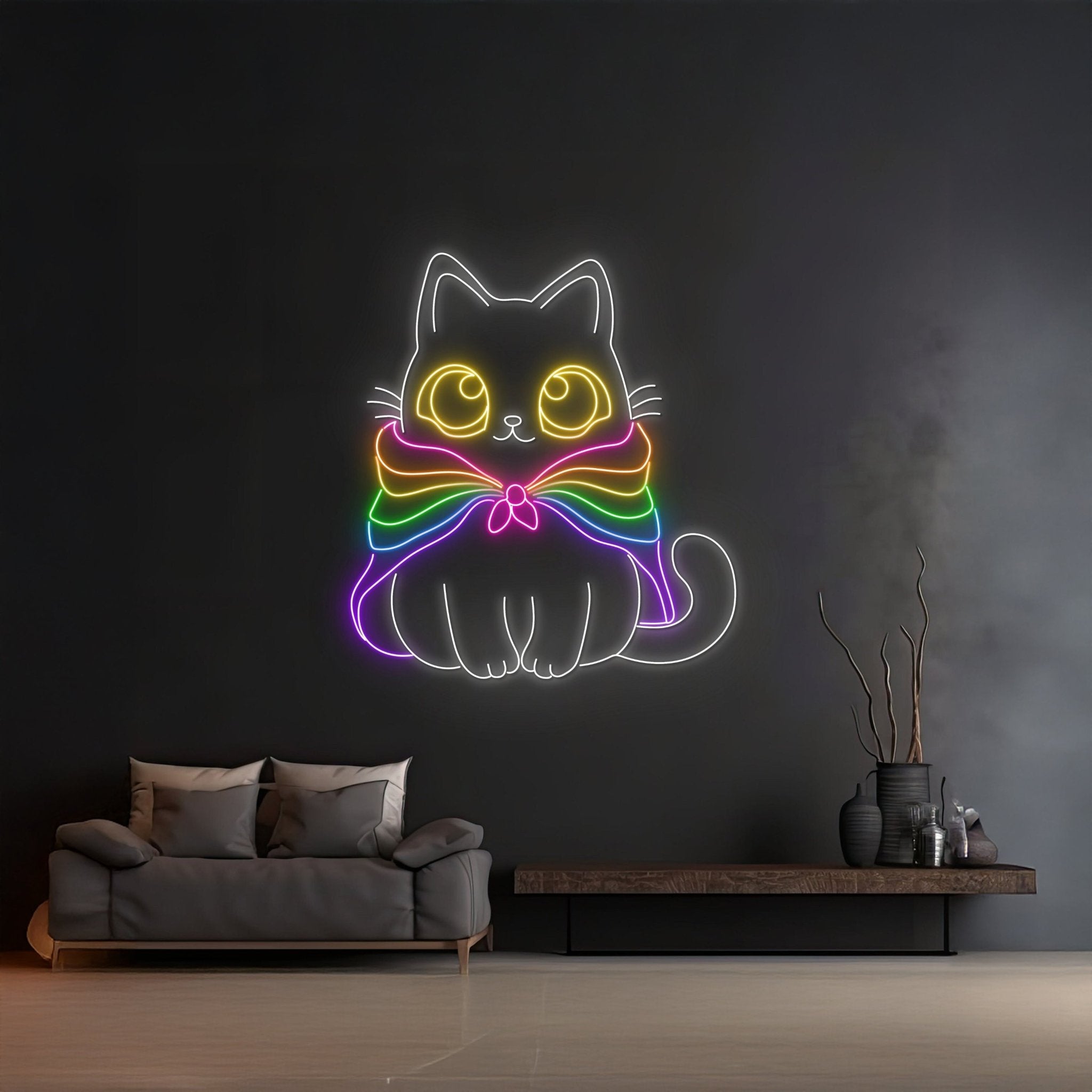 Lgbt Cat Neon Sign Cat Lgbt Led Light - Shineneon
