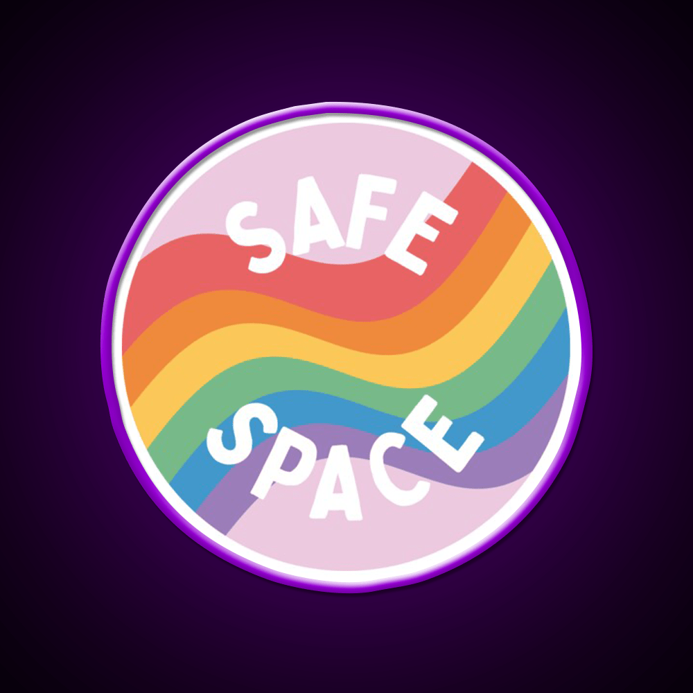 Lgbt Safe Space Everyone Is Welcome Here Welcome Led Neon Sign Open Sign Rgb Color - Shineneon