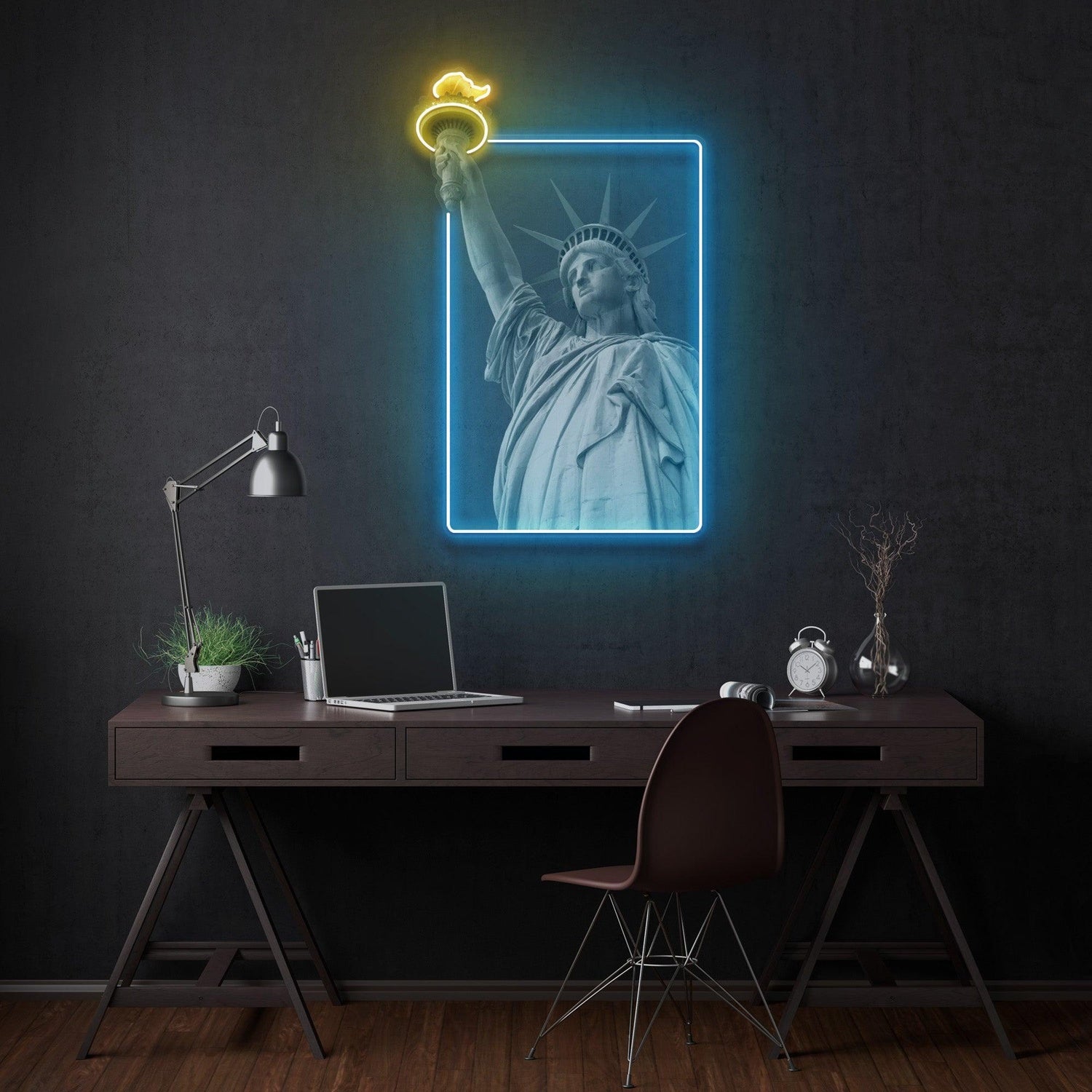 Liberty Enlightening The World Dual-Tone Uv Printed Led Neon Sign For Indoor Wall Art | Shineneon
