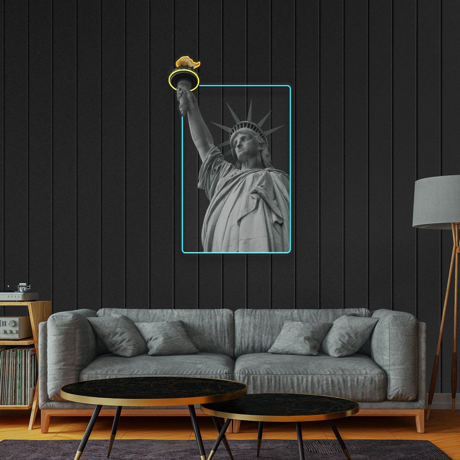 Liberty Enlightening The World Dual-Tone Uv Printed Led Neon Sign For Indoor Wall Art | Shineneon