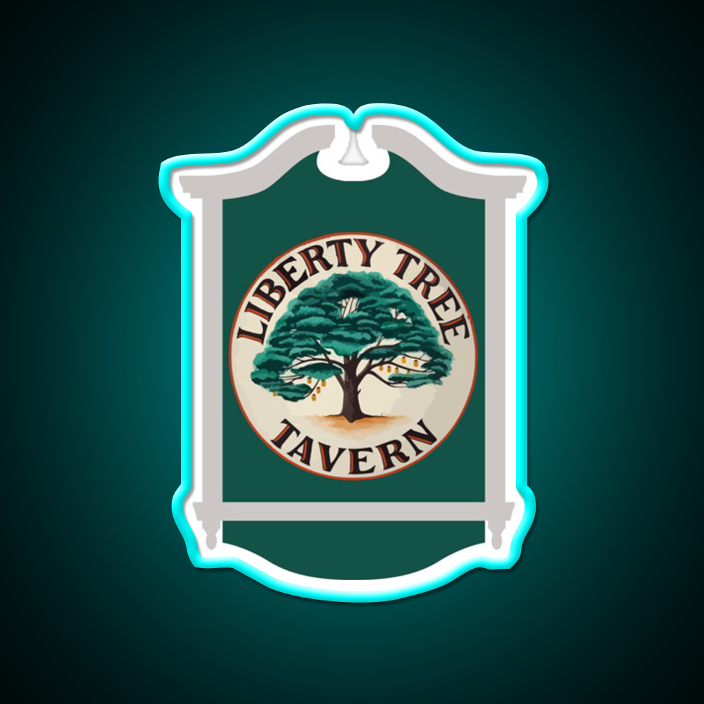 Liberty Tree Tavern Beer Bar Decor Led Neon Sign Rgb Color - Size and dimension reference