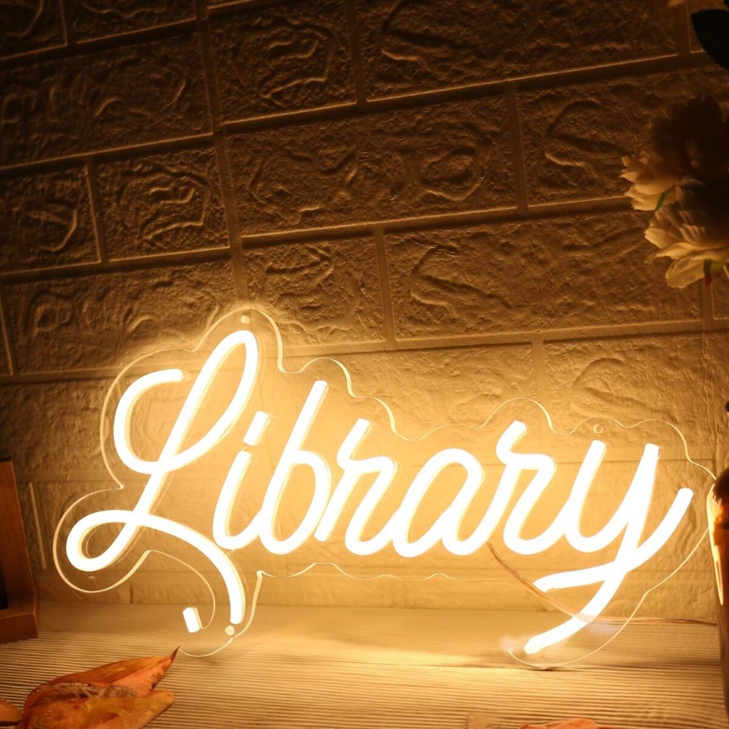 Library Yellow Neon Sign For Quiet And Informative Spaces | Shineneon