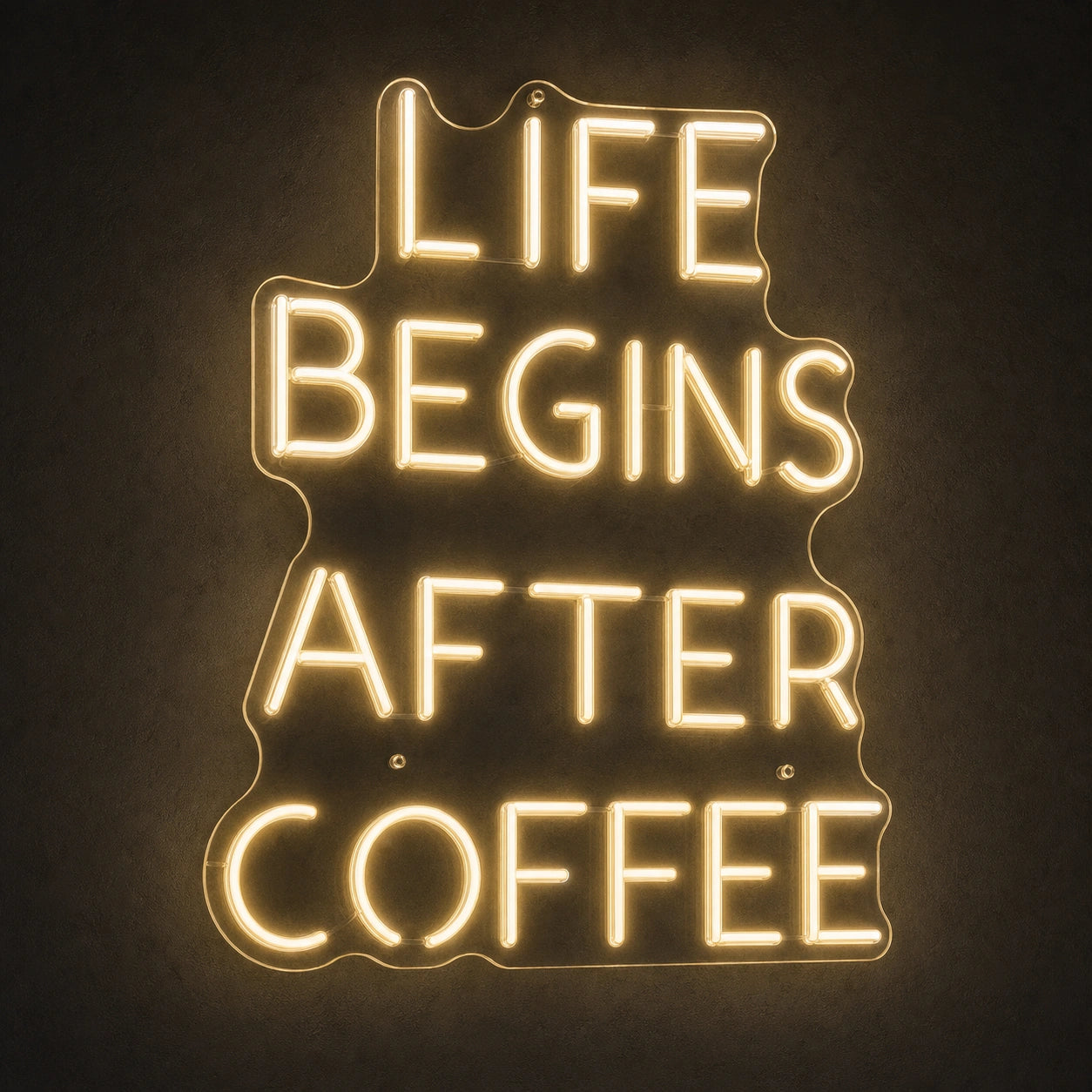 Life Begins After Coffee LED Neon Sign Home Bar Wall Decoration main product image