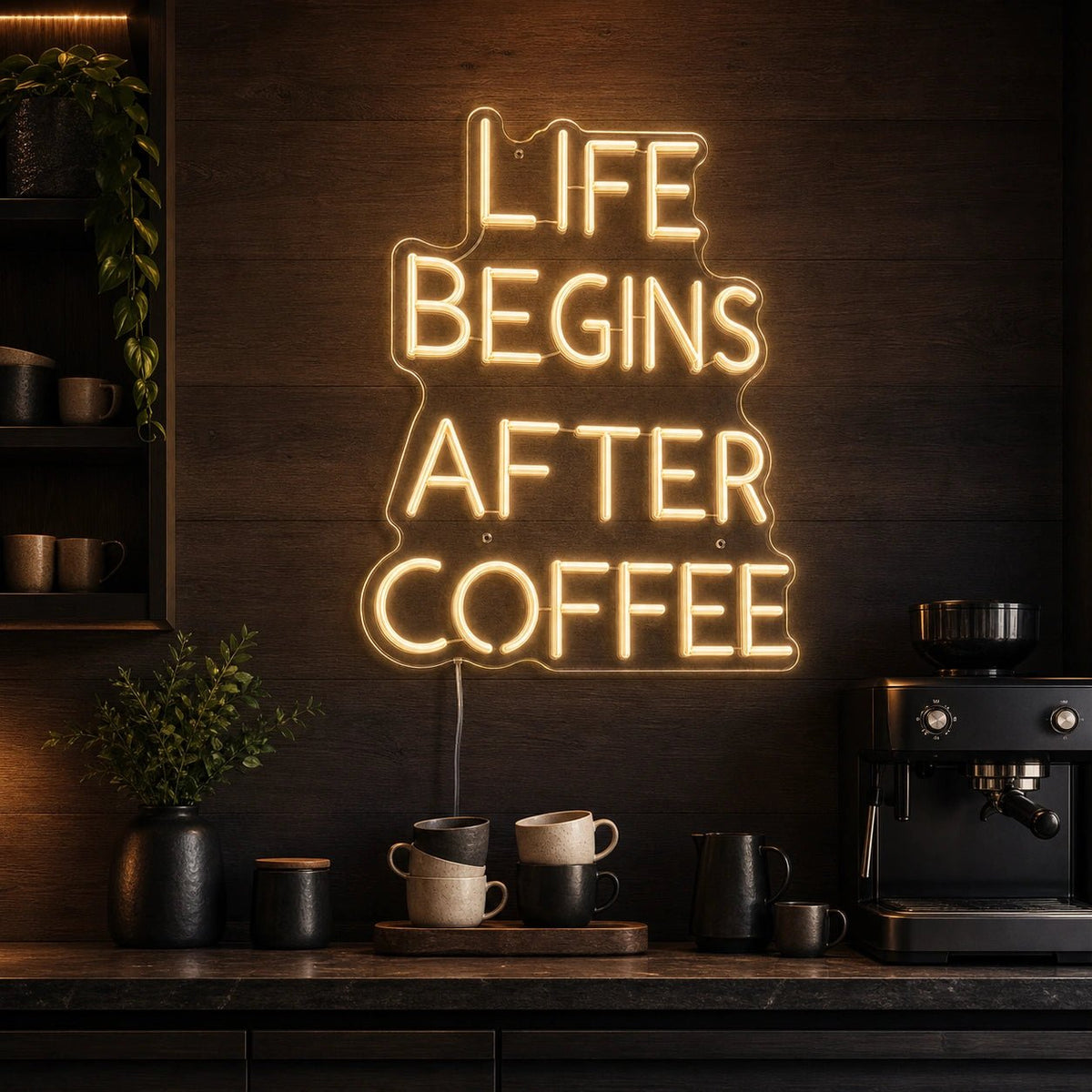 Life Begins After Coffee LED Neon Sign Man Cave Neon Sign - Shineneon