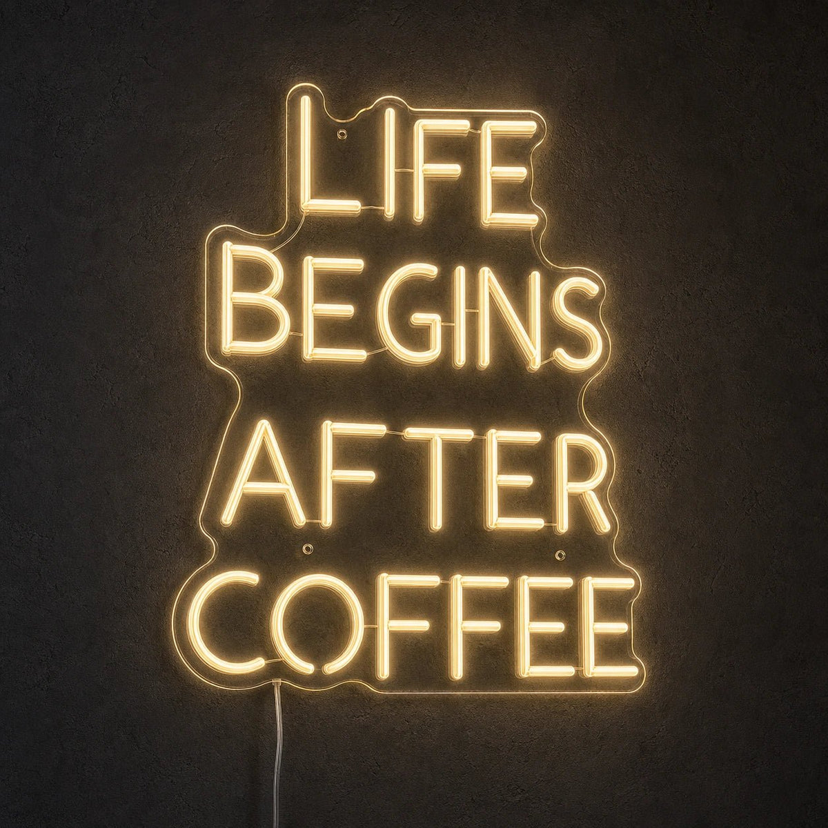 Life Begins After Coffee LED Neon Sign Man Cave Neon Sign - Shineneon