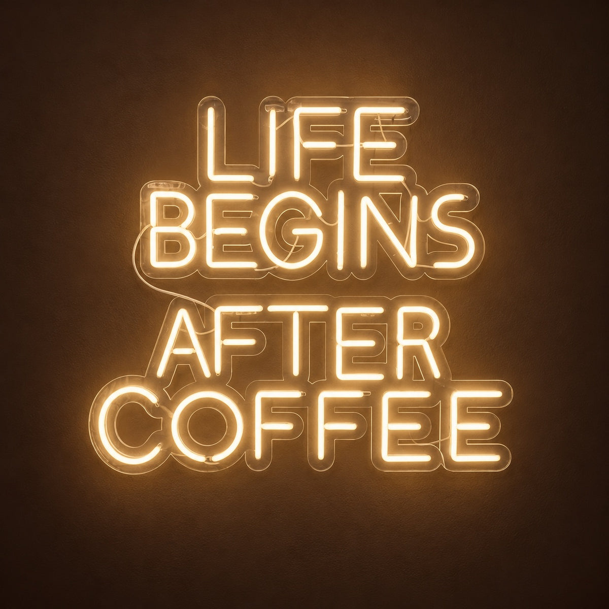 Life Begins After Coffee LED Neon Sign - product hero