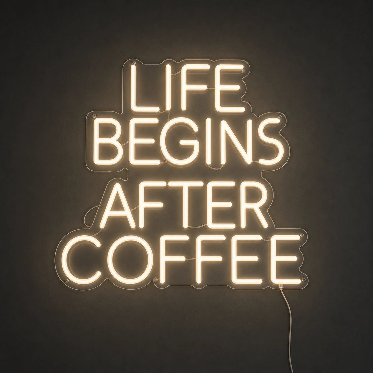 Life Begins After Coffee Room Decor LED Neon Sign - Shineneon