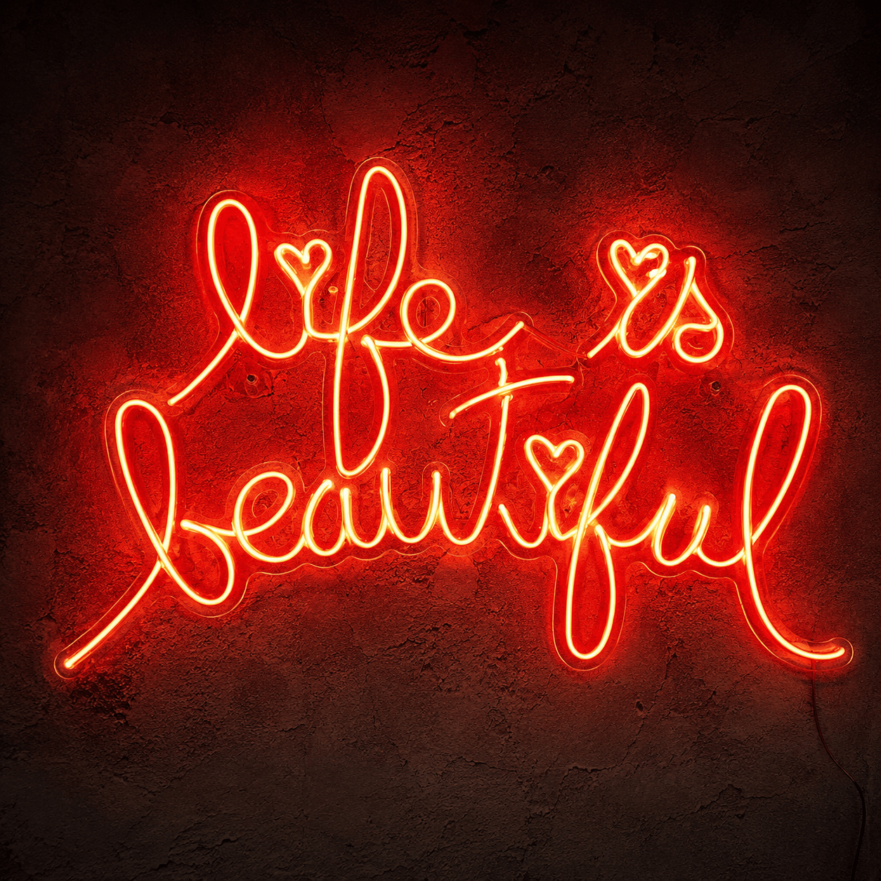 Life Is Beautiful LED Neon Sign Bedroom Wall Art - Shineneon