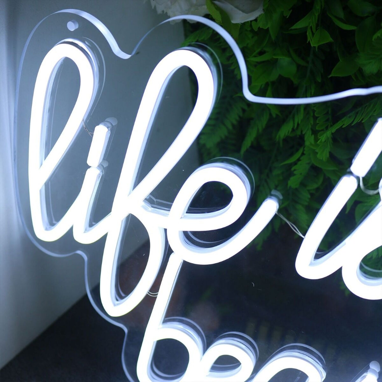 Life Is Beautiful White Neon Sign | Shineneon