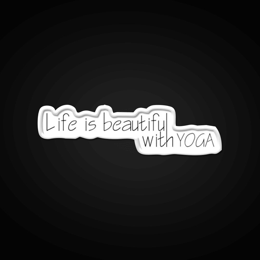 Life Is Beautiful With Yoga Led Neon Sign For Wellness Space Rgb Color - Shineneon