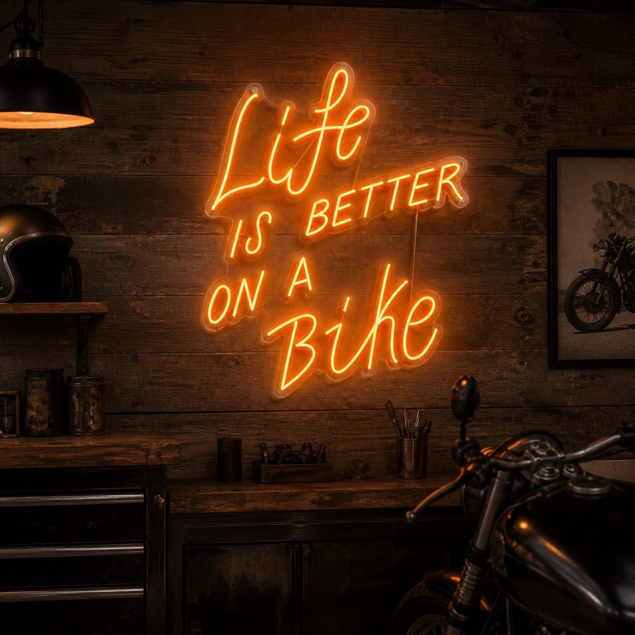 Life Is Better On A Bike Vintage LED Neon Sign - Shineneon