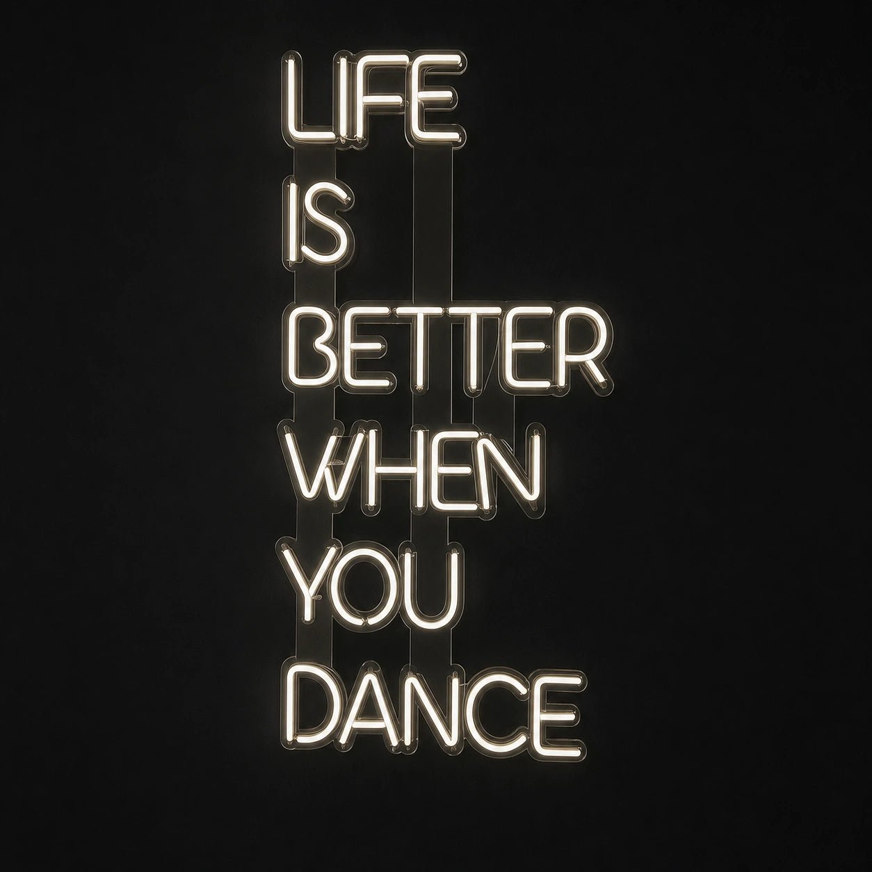 Life Is Better When You Dance LED Neon Sign Home Garage Wall Decoration - Shineneon