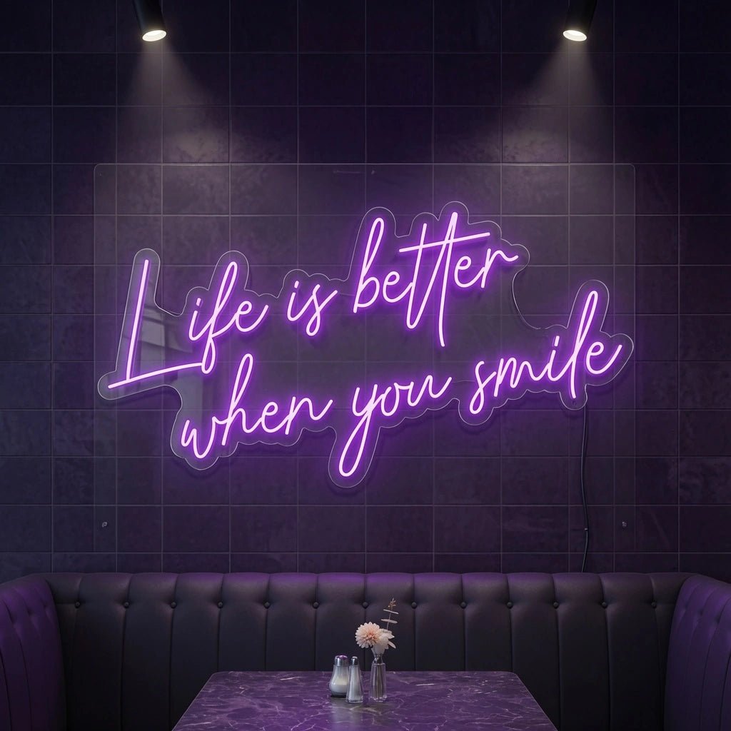 Life Is Better When You Smile LED Neon Sign - Shineneon