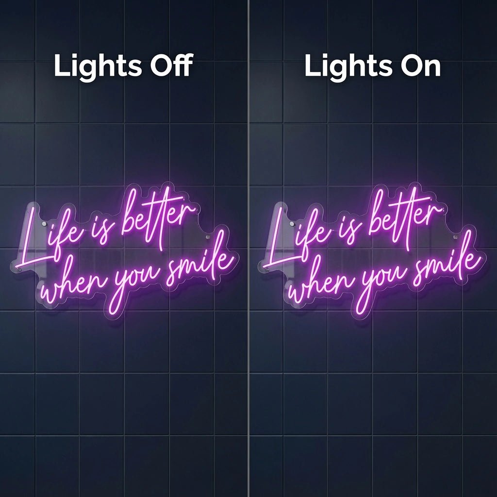 Life Is Better When You Smile LED Neon Sign - Shineneon