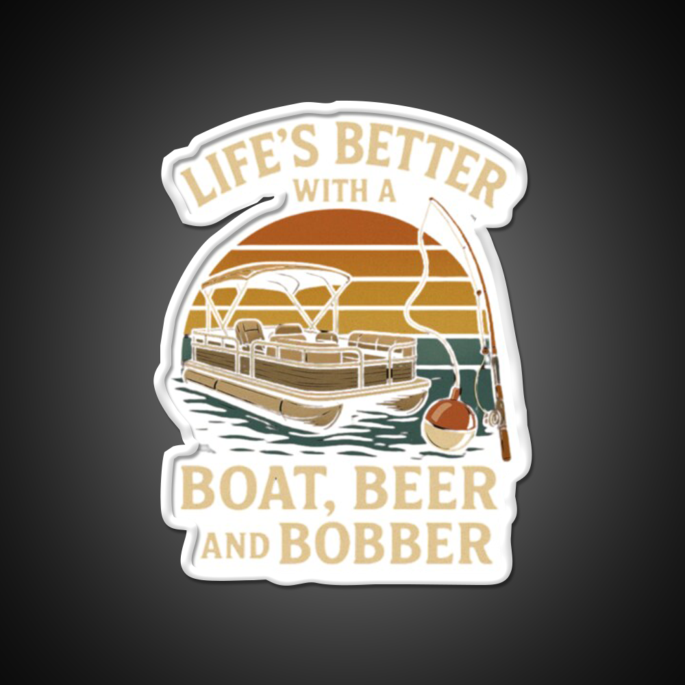 Life Is Better With A Boat Beer And Bobber Beer Bar Decor Led Neon Sign Rgb Color - LED neon sign view 11