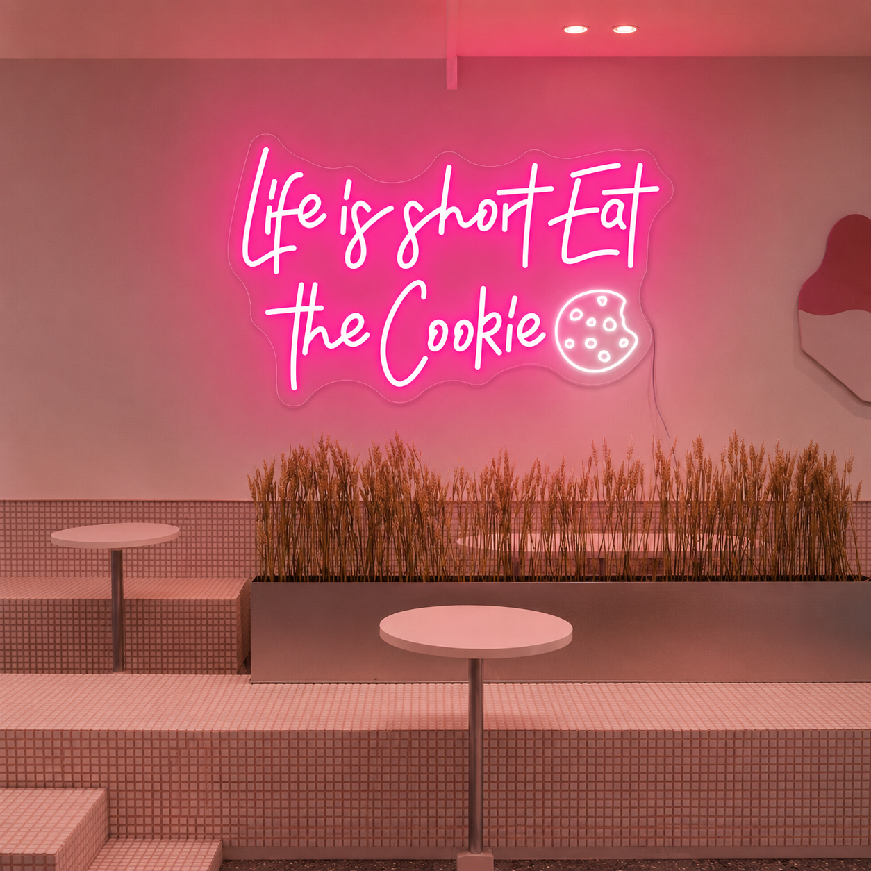 Life Is Short Eat The Cookie LED Neon Sign - 01 Original Product Image