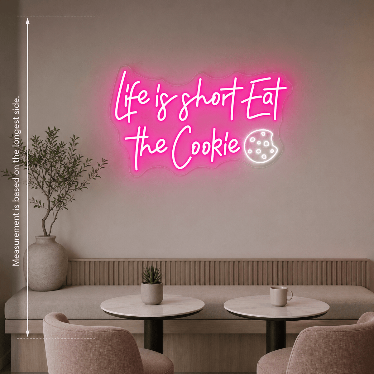 Life Is Short Eat The Cookie LED Neon Sign - Shineneon