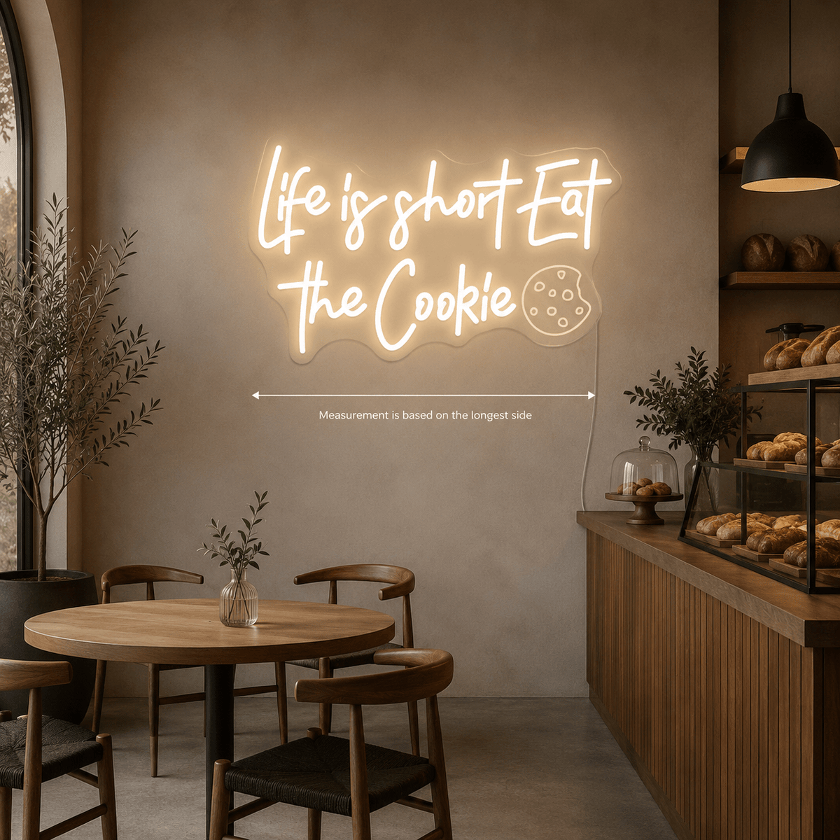 Life Is Short Eat The Cookie LED Neon Sign Home Wall Art - Shineneon