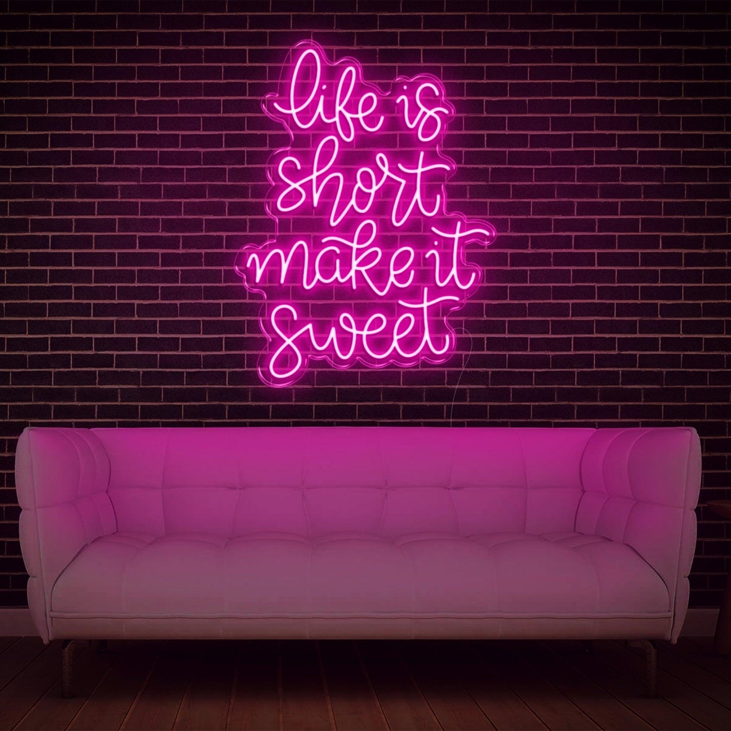 Life Is Short Pink Led Neon Sign For Indoor Wall Art | Shineneon