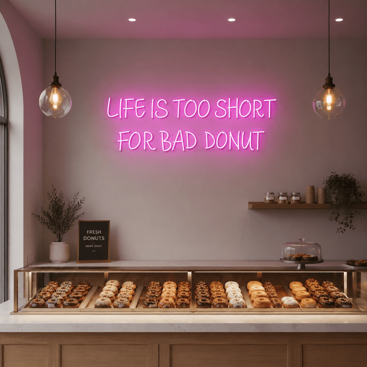 Life Is Too Short For Bad Donut LED Neon Sign - Shineneon
