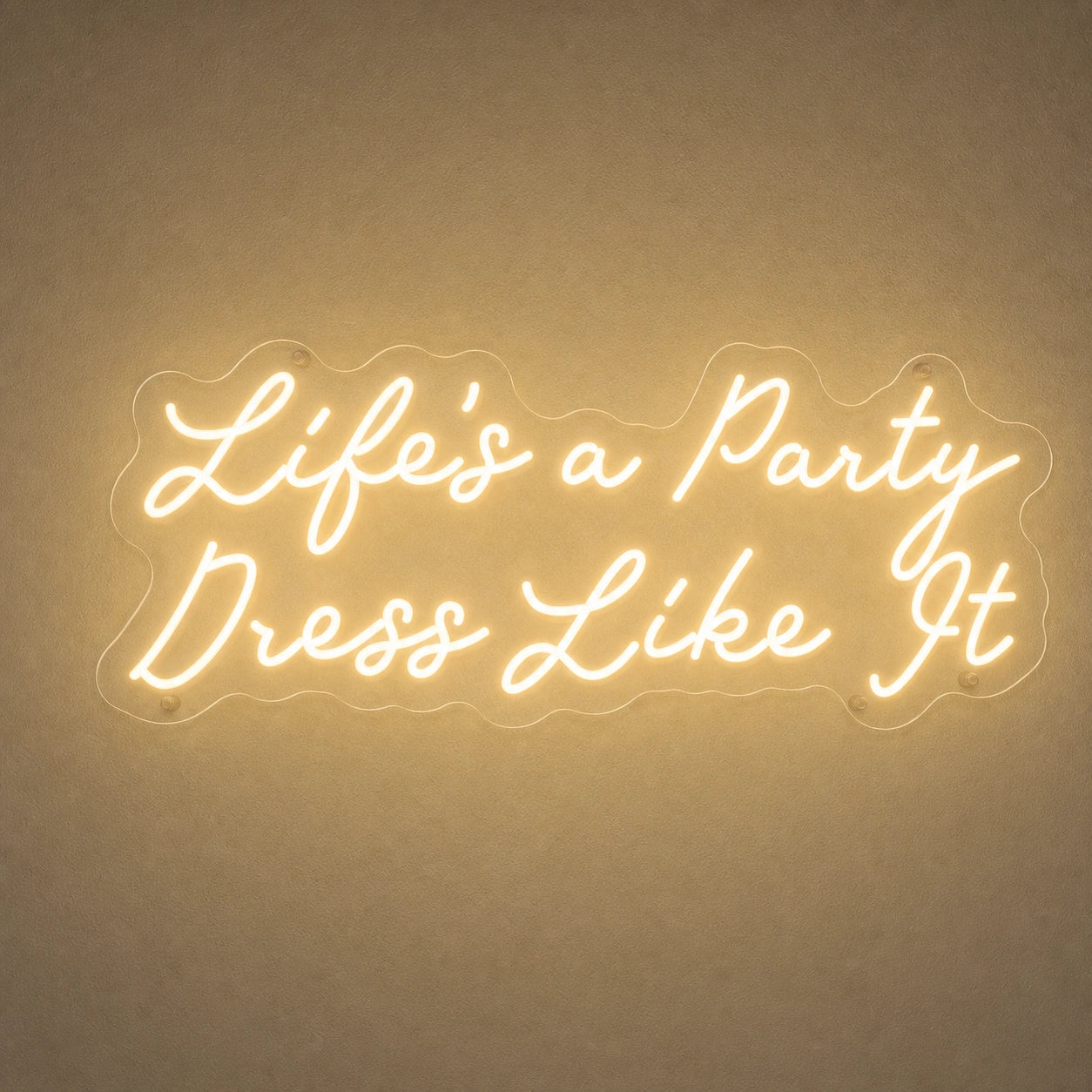 Life S A Party Dress Like It LED Neon Sign Home Garage Wall Decoration main product image